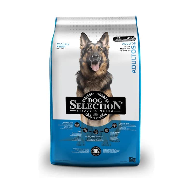 Dog Selection Etiqueta Negra Adulto x 21 kg