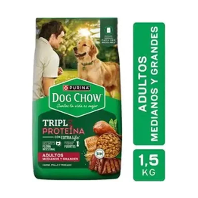 Dog Chow Triple Protein Adulto Raza Grande y Mediana x 20 kg