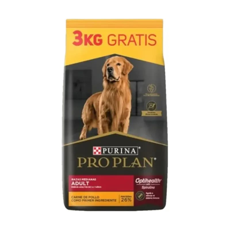 Pro Plan Perro Adulto Raza Mediana x 15 kg + 3 kg