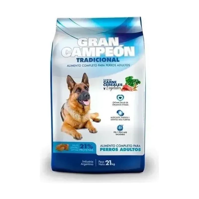 Gran Campeón Carne/Pollo/Cereales x 21 kg
