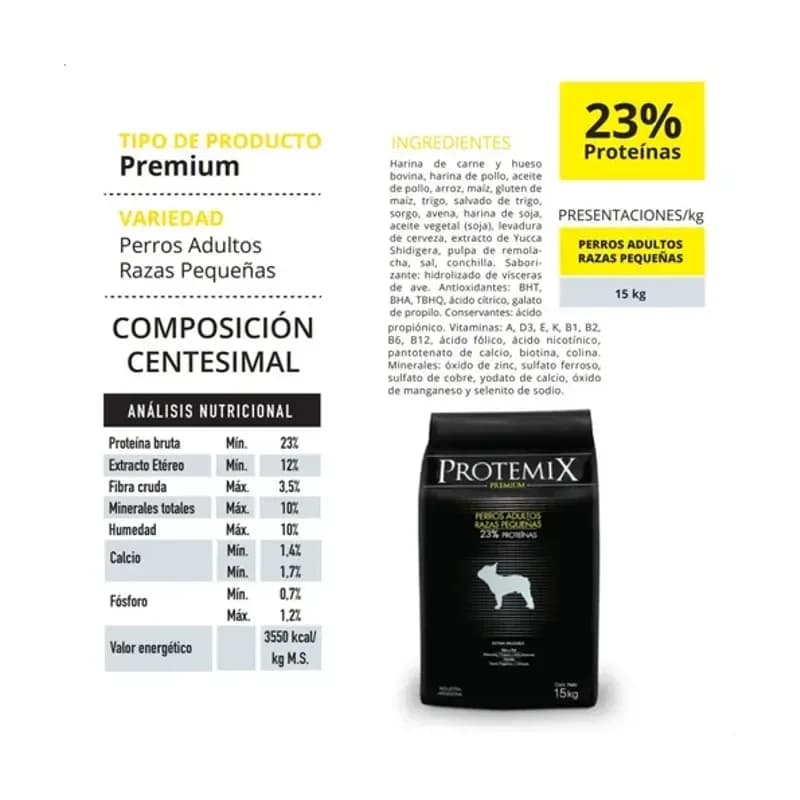 Protemix Adulto Raza Pequeña x 15 kg