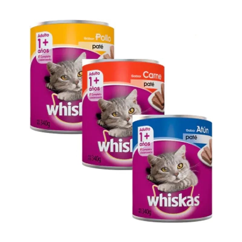 Whiskas Latas (todos los sabores) x 340 gr